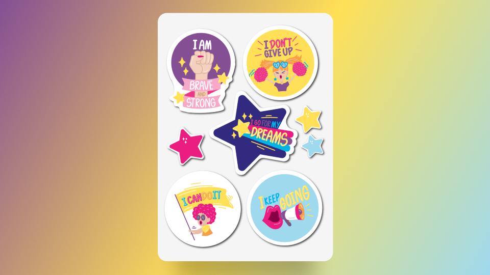 Mirror, Wall and All - Cheery me Stickers A4