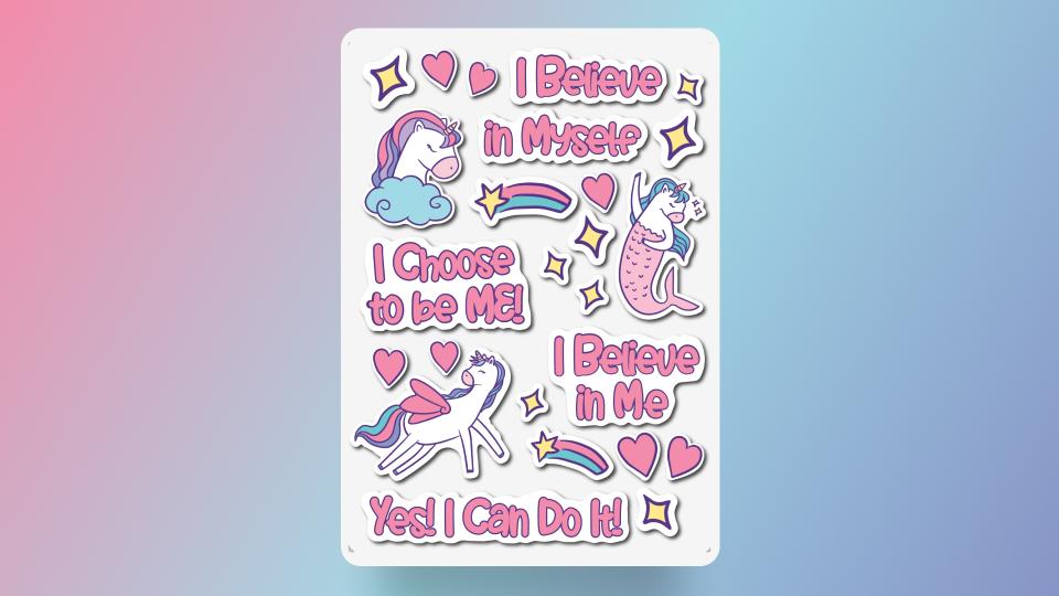 All Surface Mini - Unicorns Rule Stickers A5