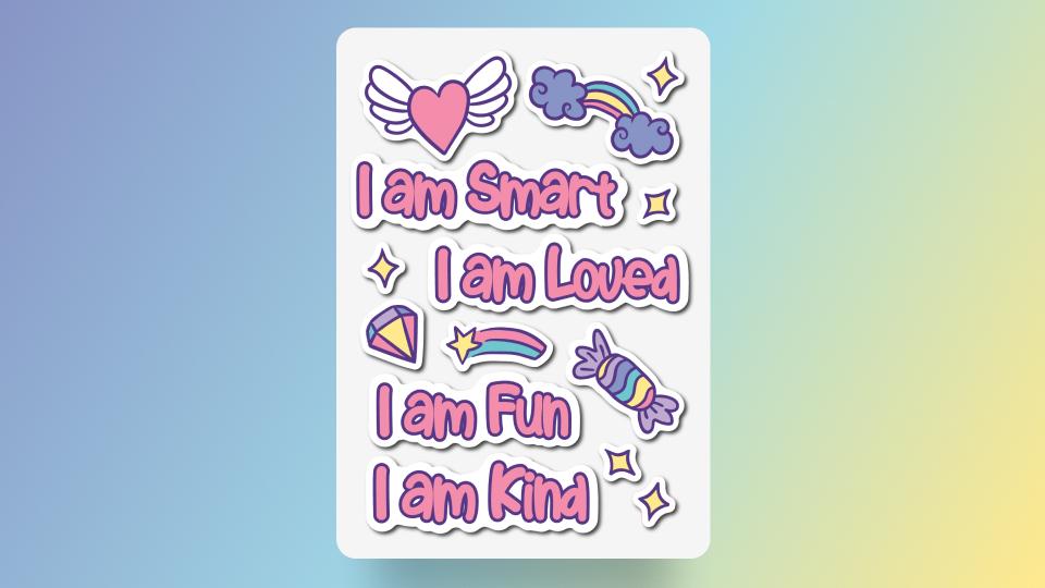 Mirror, Wall and All - Unilove Stickers A4