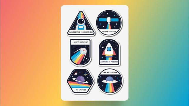 Water Blooms- Astromight Stickers A4