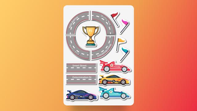 All Surface Mini - Race Champs Stickers A5